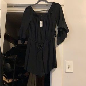 Black off the shoulder romper
